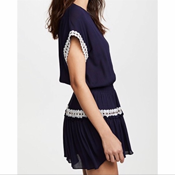 MISA MINI DRESS in NAVY & WHITE  SIZE M  NWT - Picture 4 of 9